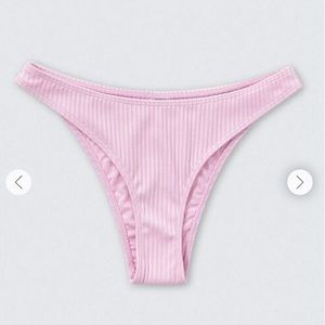 Cheeky ribbed bikini bottoms